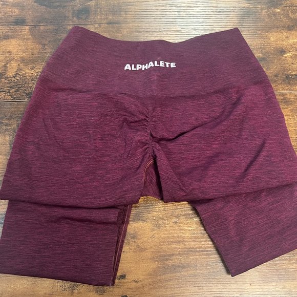 Alphalete Pants & Jumpsuits Nwot Alphalete Amplify Black Cherry Leggings Medium Poshmark